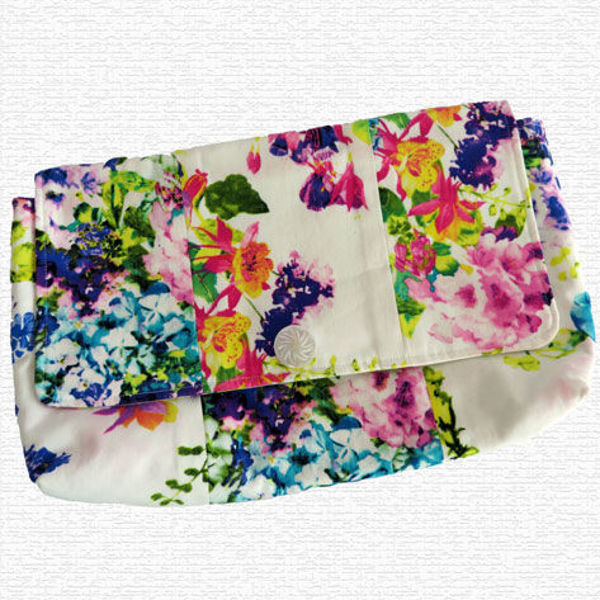 Image sur Pochette sac à main - Fleurs Fushia