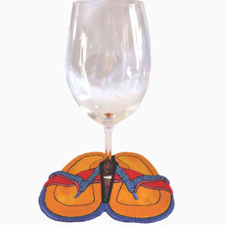 Picture of Wine glass shoe coaster