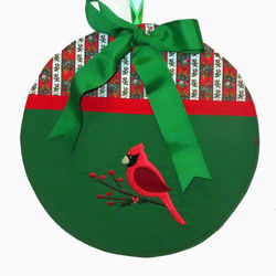 Image de Déco porte Boule de Noël - Cardinal