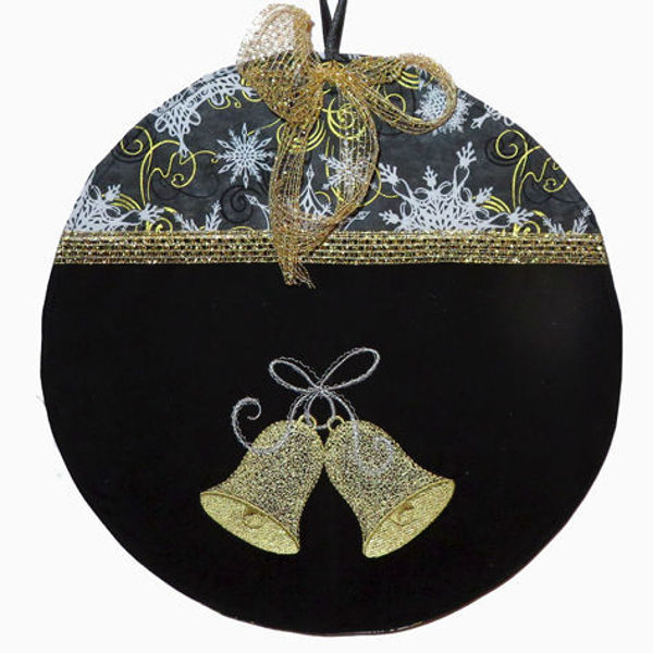 Image sur Déco porte Boule de Noël  - Cloches