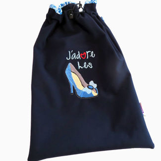 Picture of Shoe Bag - NAVY Batik Turquoise