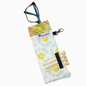 Picture of TEE Eyeglass Case - Yellow Flowers on white