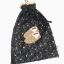 Image de Sac à pantoufles - Floral Noir/Sable