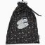 Image de Sac à pantoufles - Floral Noir/Argent