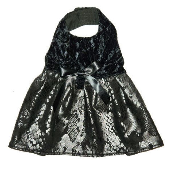 Image sur Robe canine de soirée Velour/Cuirette (XS)