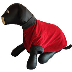 Image de T-Shirt canin - Rouge/Charbon (LB-Large)