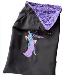 Image de Sac à souliers Danseurs Ballroom - Tourbillons violet (2 compartiments)