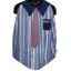 Image de Bavoir Mode Ajustable - Cravate mauve ligné Denim