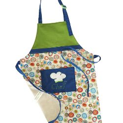 Image de Tablier petit Chef - Cercles Vert (XXS - Bambin)
