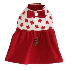 Image de Robe canine - Canada Blanc (XXS)