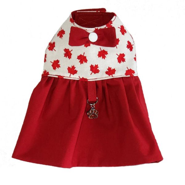 Image sur Robe canine - Canada Blanc (XXS)