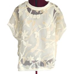 Image de Chemisier - Organza plissé floral