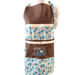 Image de Tablier Super Chef - Floral Sarcelle
