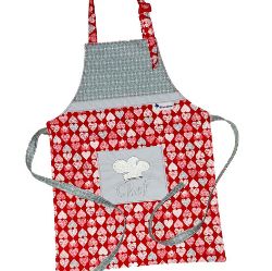 Image de Tablier petit Chef - Coeurs/Gris (XXS - Bambin)