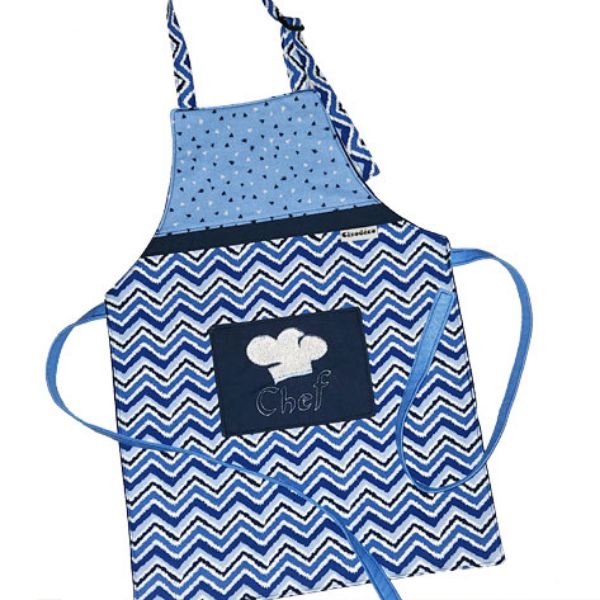 Image sur Tablier petit Chef - Chevrons/Triangles(XXS - Bambin)